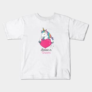 Believe in Unicorn Kids T-Shirt